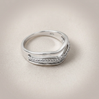 Women's 925 Silver CZ Accentuated Ring