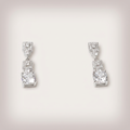 Women's Silver Cubic Zirconia Dangle Earrings