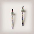 Women's Multicolor Gemstone Drop Earrings