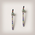 Women's Multicolor Gemstone Drop Earrings