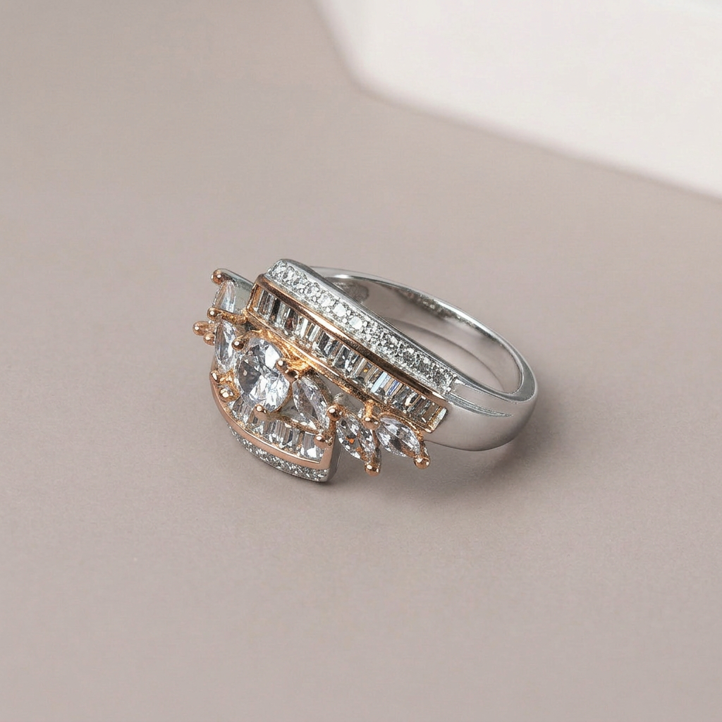 Women's Two-Tone Diamond Cocktail Ring