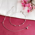 Silver Beaded Anklet