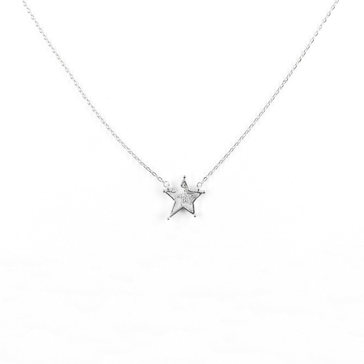 Silver Starlit Diamond Necklace