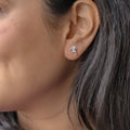 Silver Crystal Blossom Earrings