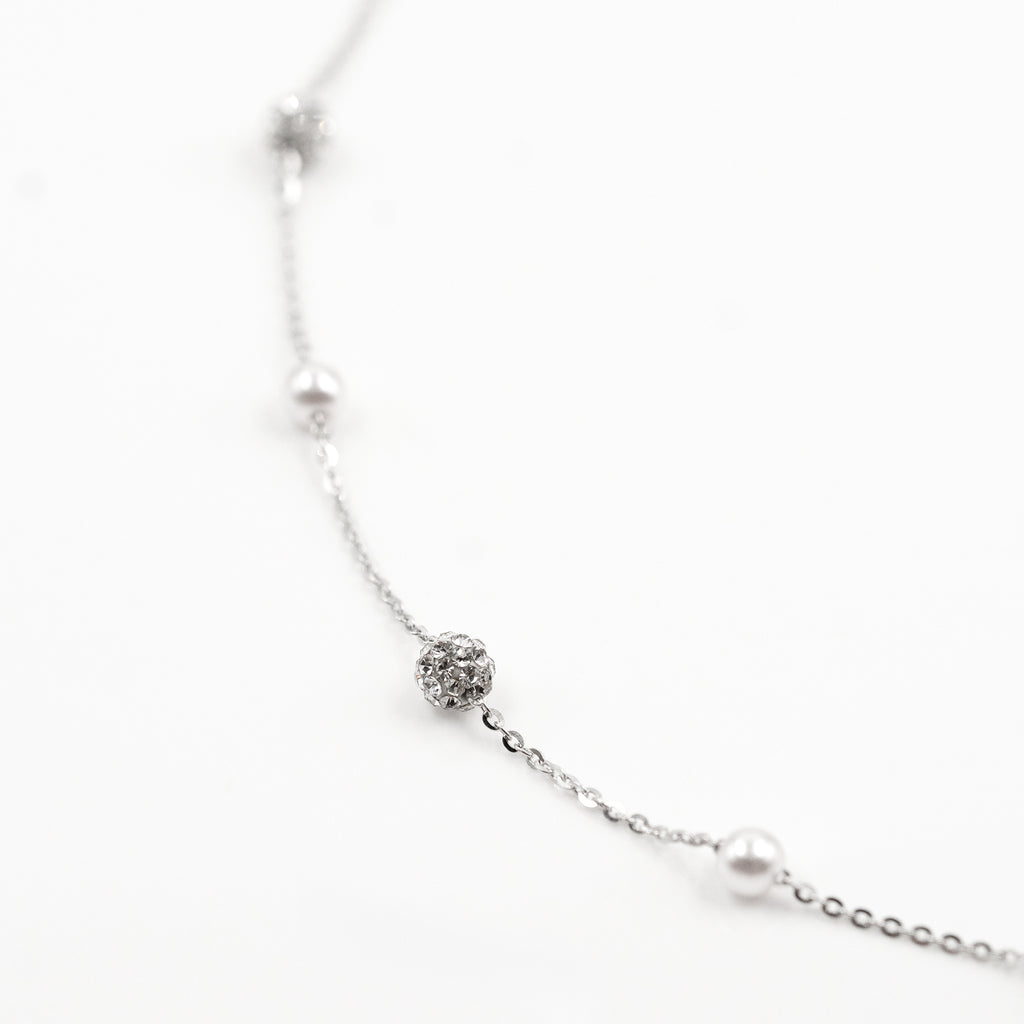 Silver Pearl Radiance Necklace