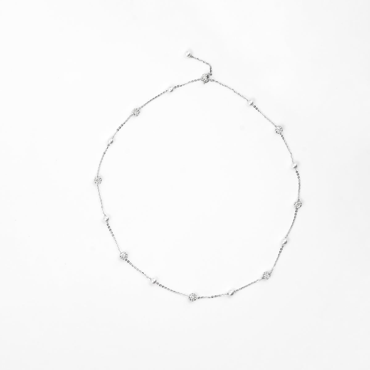 Silver Pearl Radiance Necklace