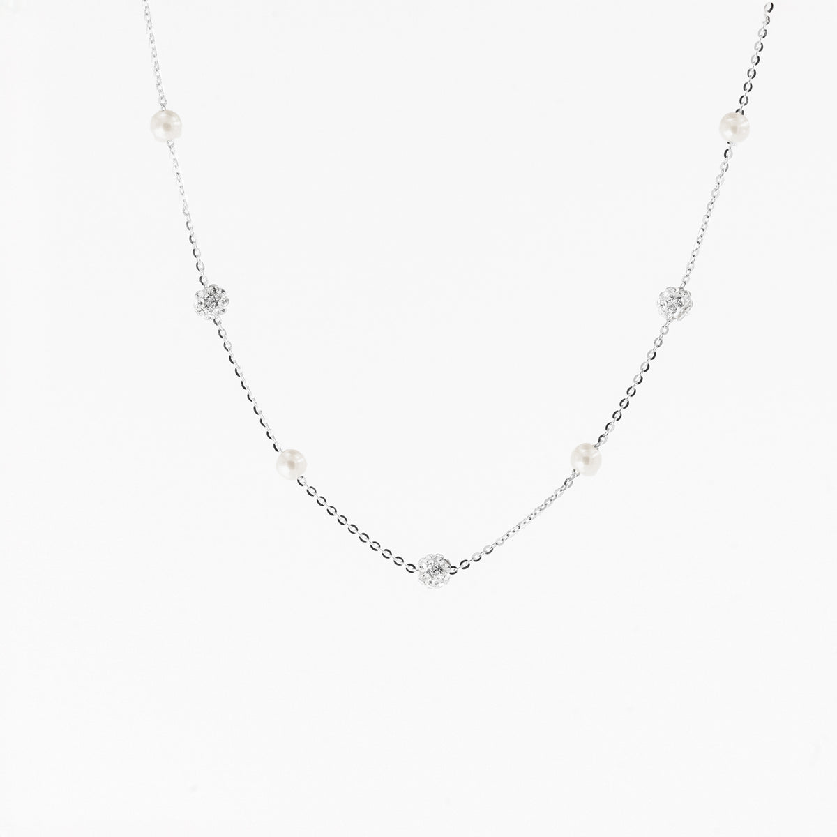 Silver Pearl Radiance Necklace