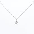 Silver Dazzling Diamond Circle Necklace