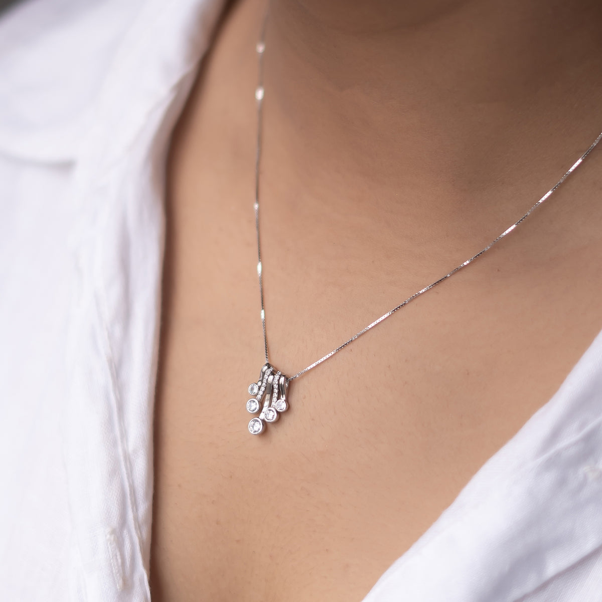 Silver Crystal Clarity Necklace