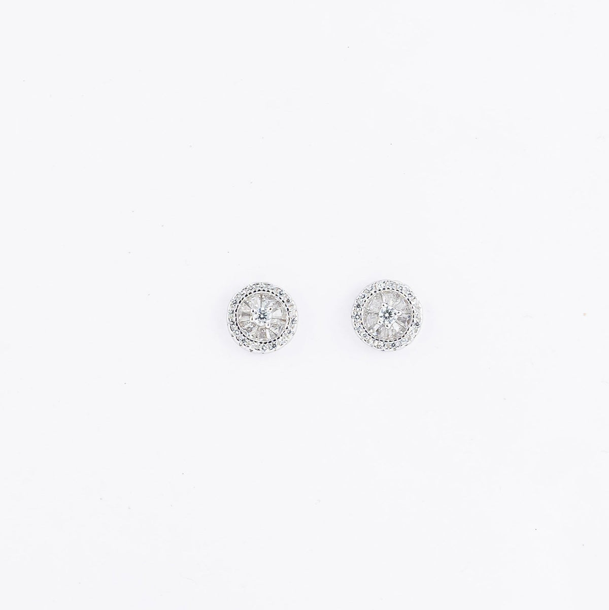 Silver Radiant Wheel Earrings