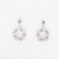 Silver Petal Drop Dangler Earrings