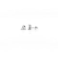 Silver Tri-Sparkle Solitaire Earrings