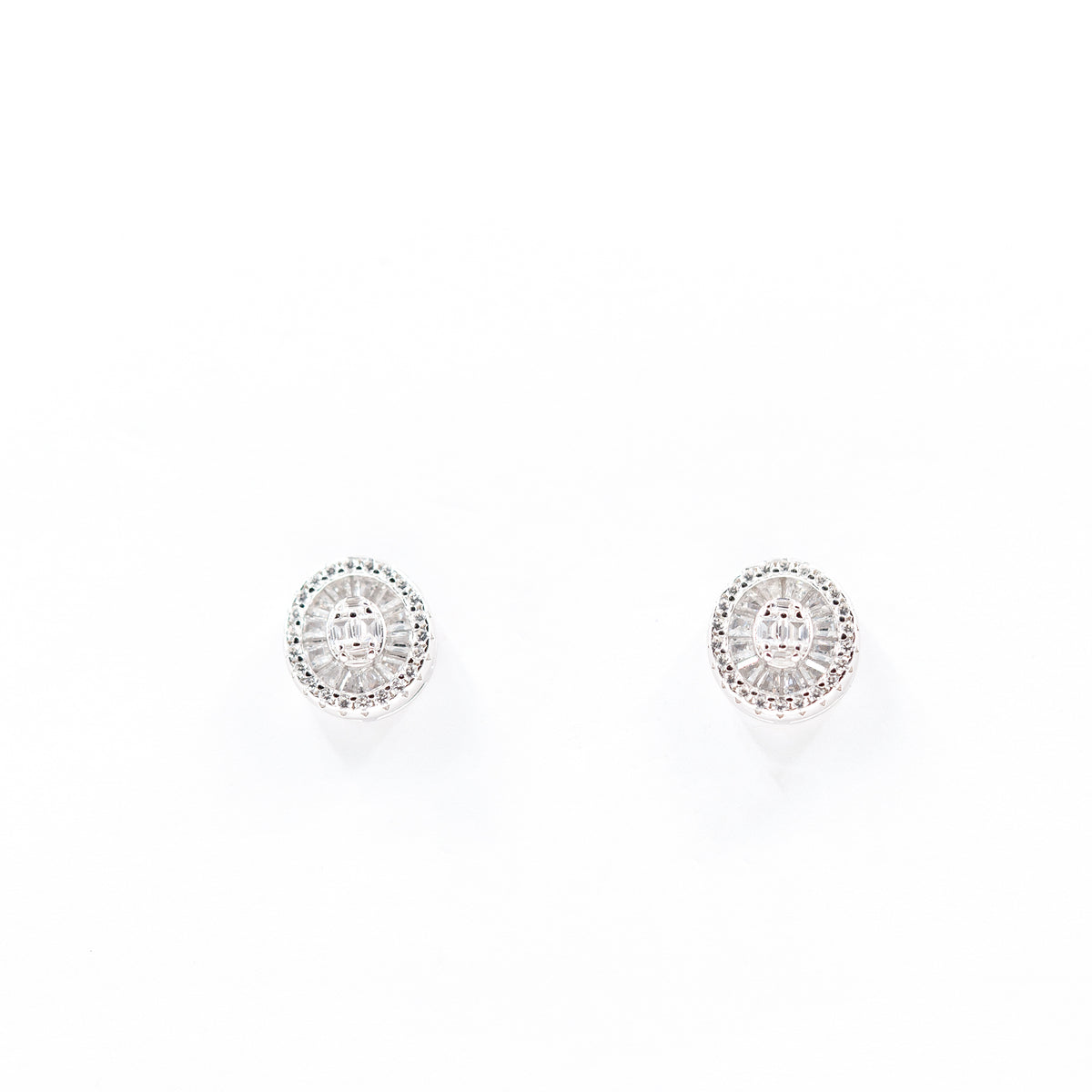 Silver Vibrant Oval Drops Jewelry Set