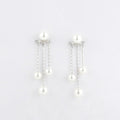 Silver Detachable Pearl Dangler Earrings