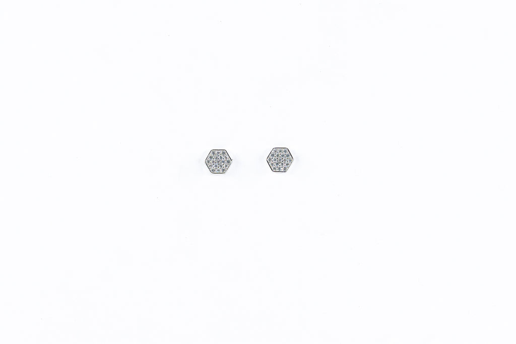 Silver Hexagon Radiance Jewelry Set