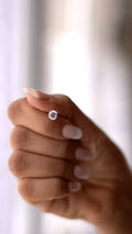Rose Gold Radiant round Solitaire Earrings