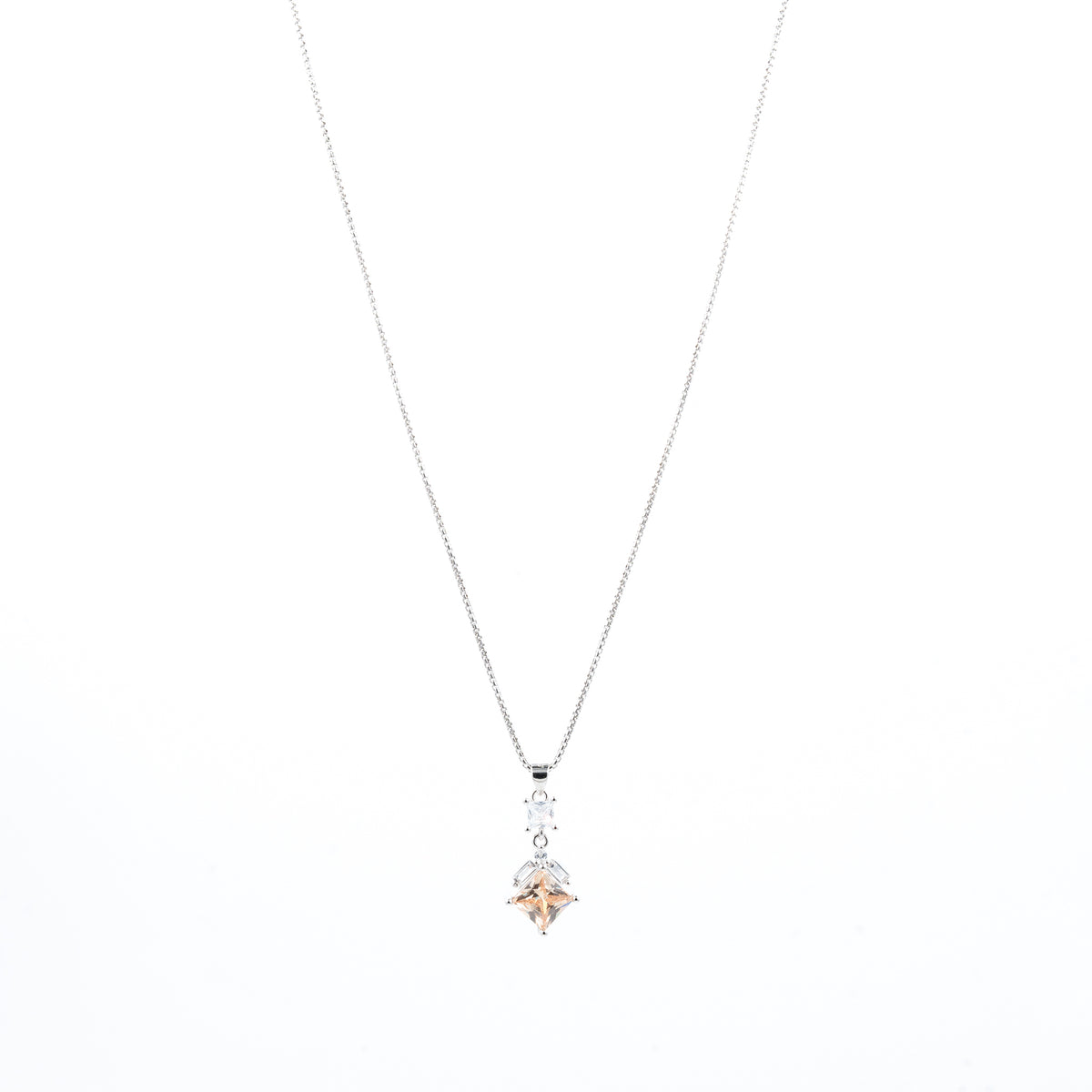 Silver Radiant Round Solitaire Jewelry Set