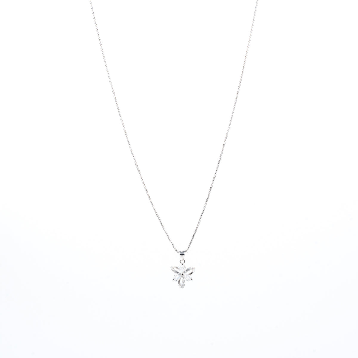Silver Trifloral Elegance Jewelry Set