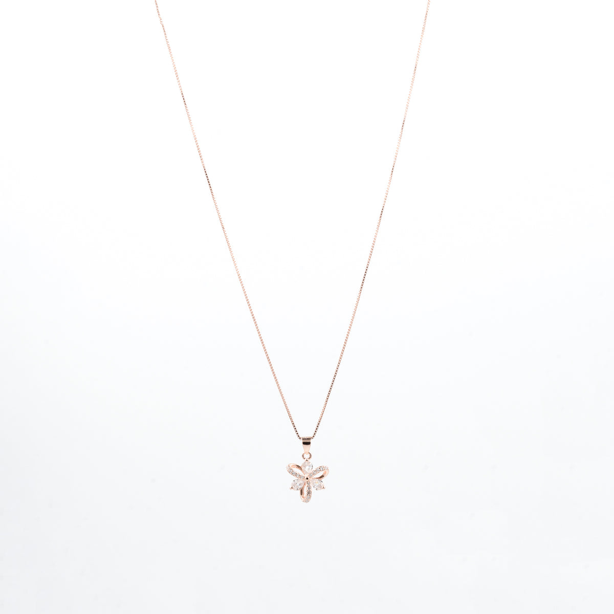 Rose Gold Trifloral Elegance Jewelry Set