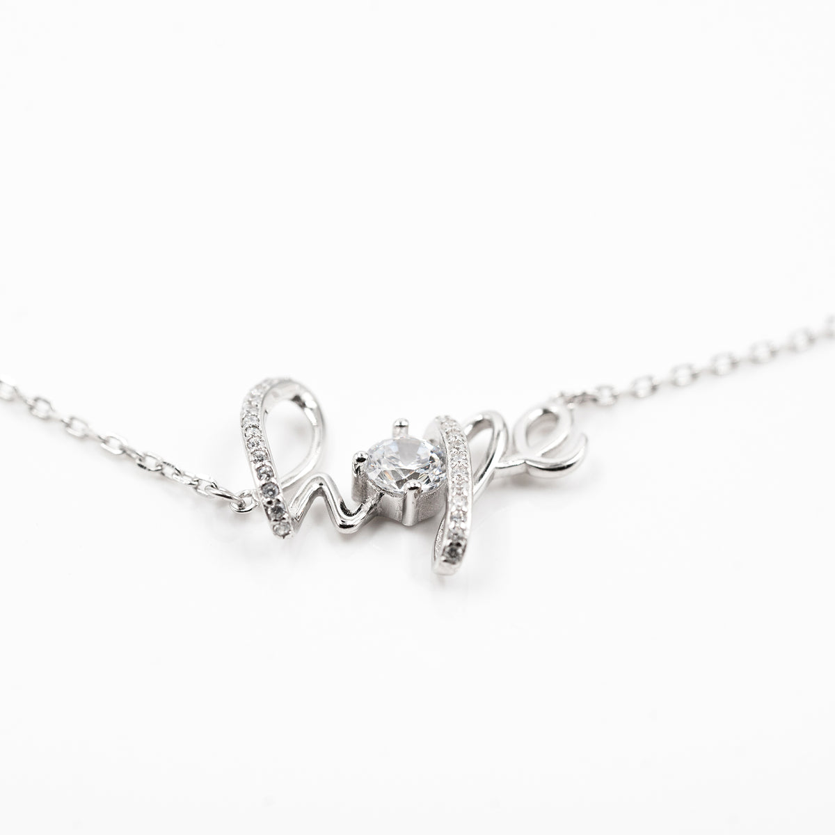 Silver Hopeful Heart Necklace