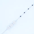 Silver 3 Cushion Cut Hand Mangalsutra