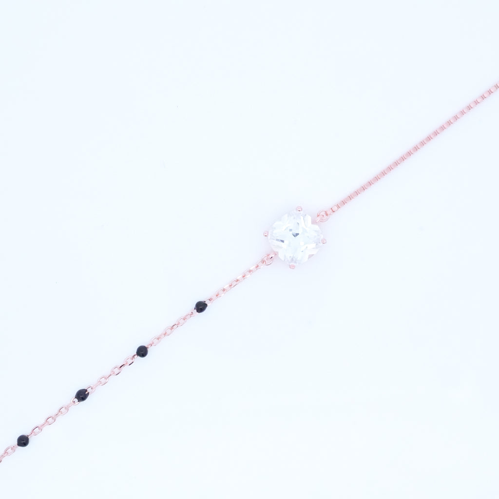 Rosegold Cushion Cut Hand Mangalsutra