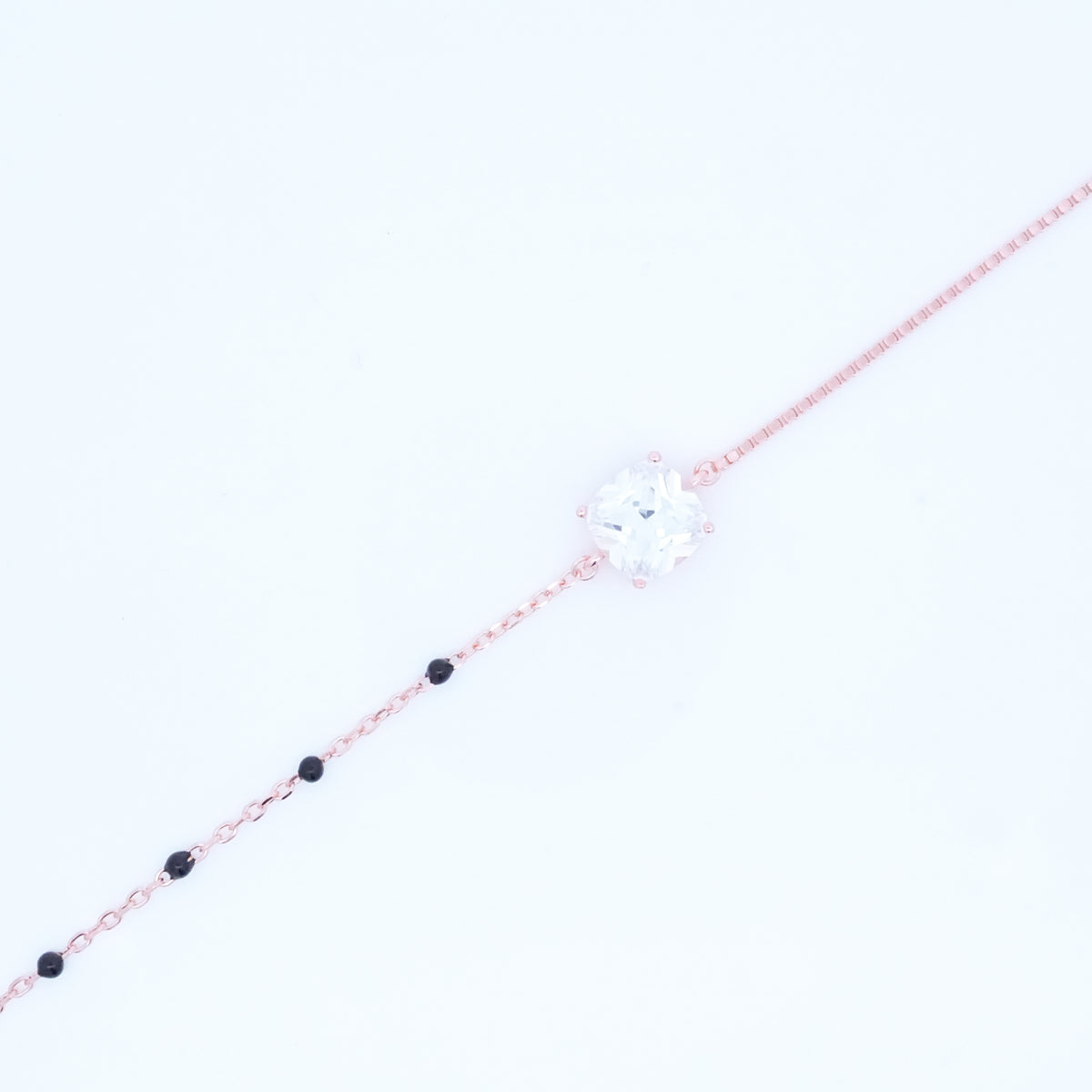 Rosegold Cushion Cut Hand Mangalsutra