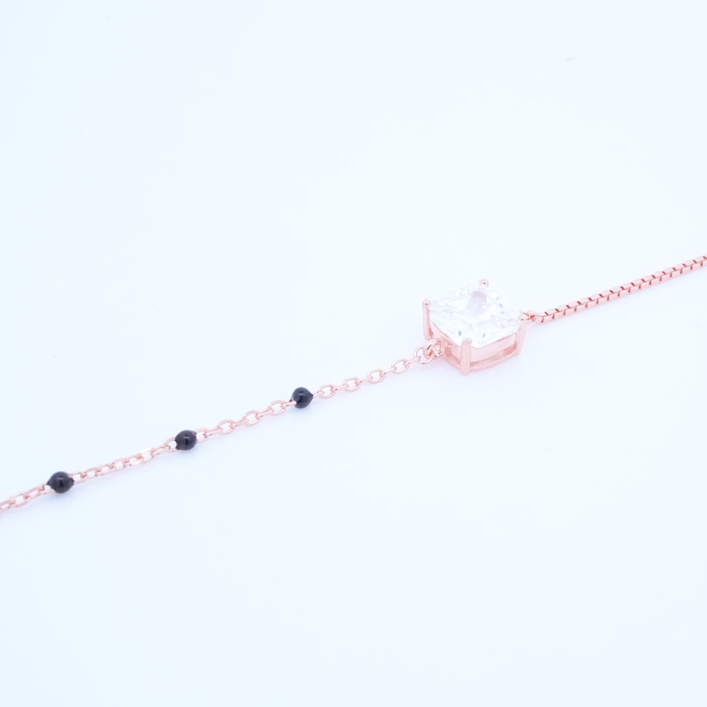 Rosegold Cushion Cut Hand Mangalsutra
