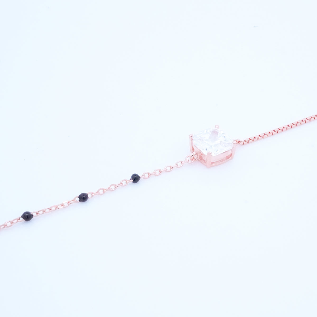 Rosegold Cushion Cut Hand Mangalsutra