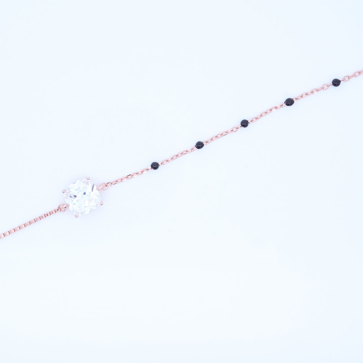 Rosegold Cushion Cut Hand Mangalsutra