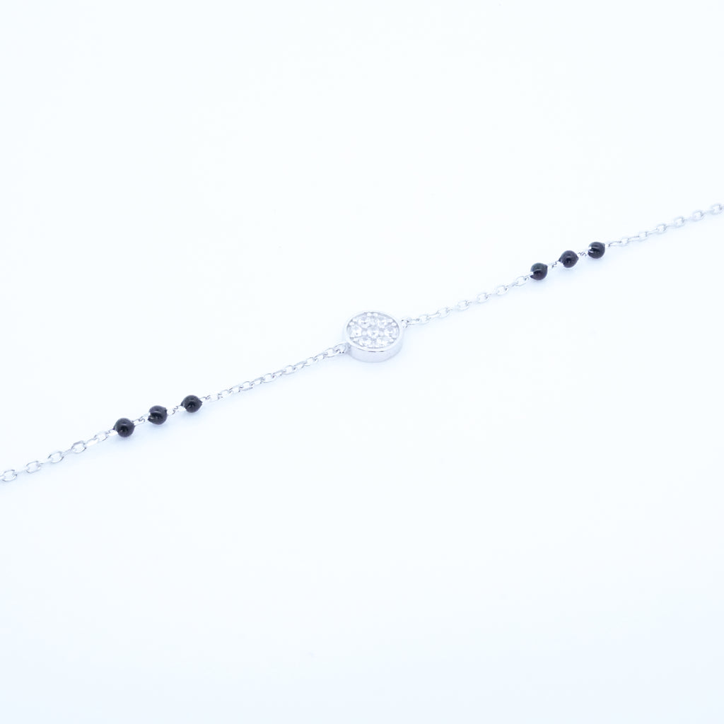 Silver Cz Fitted Hand Mangalsutra