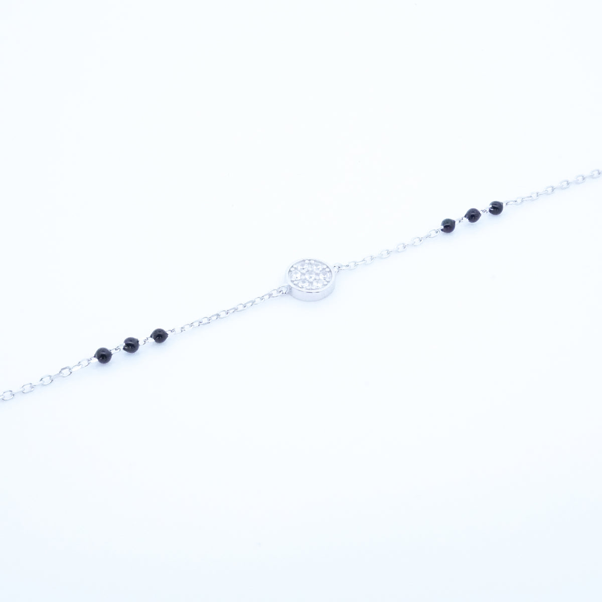 Silver Cz Fitted Hand Mangalsutra