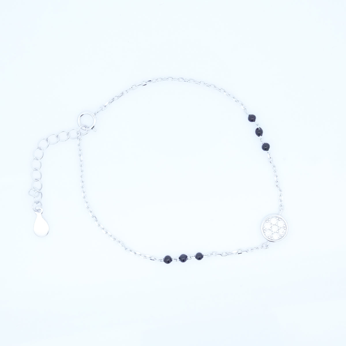 Silver Cz Fitted Hand Mangalsutra