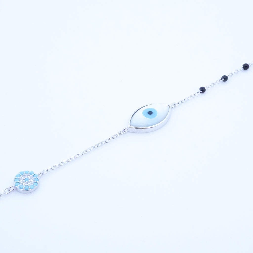 Silver Evileye Hand Mangalsutra