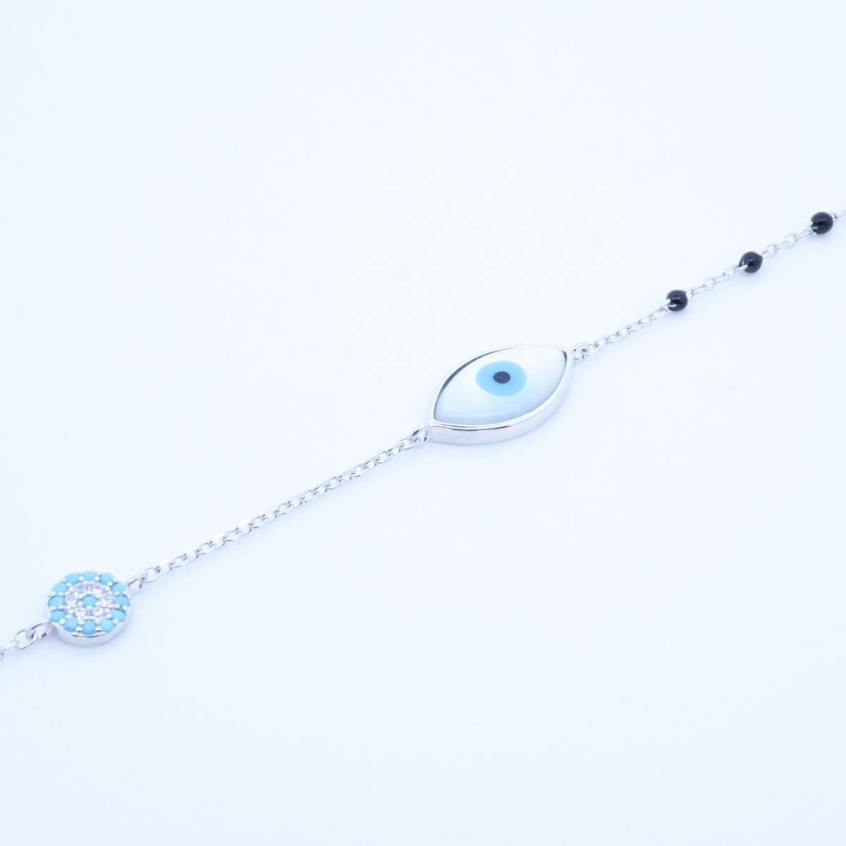 Silver Evileye Hand Mangalsutra