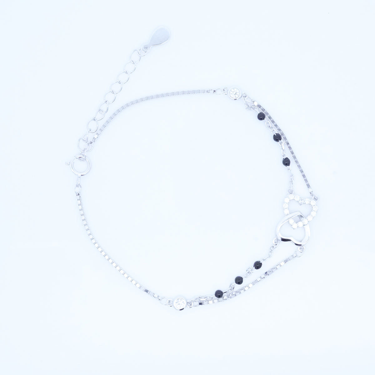 Silver Eternity Heart Hand Mangalsutra
