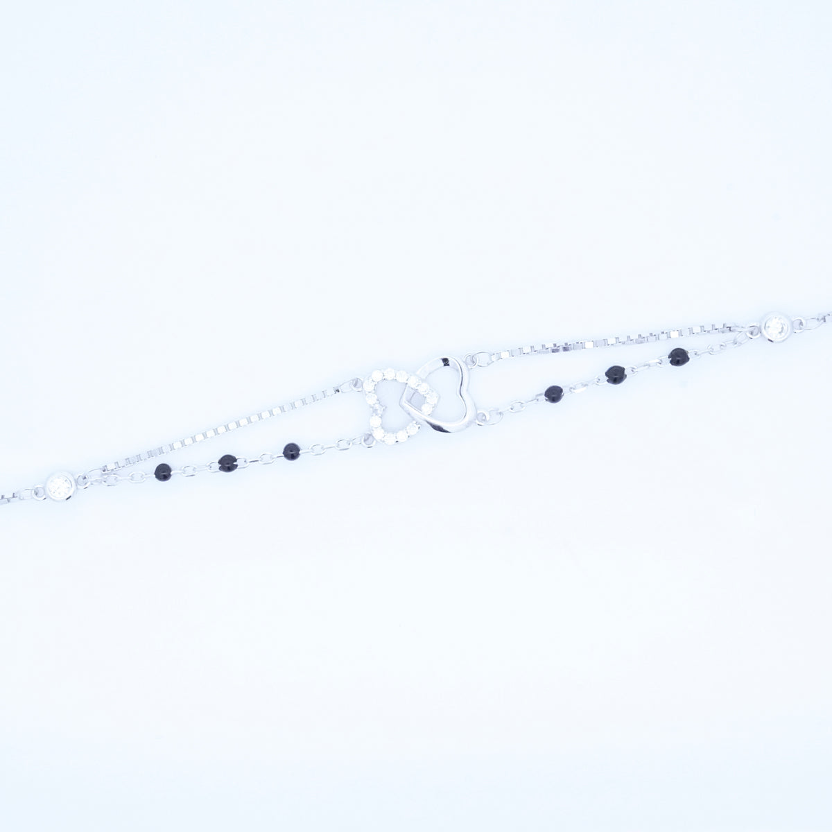 Silver Eternity Heart Hand Mangalsutra