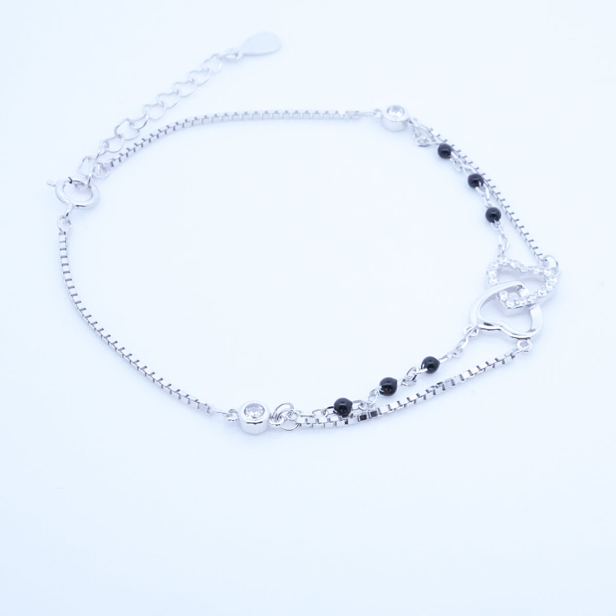 Silver Eternity Heart Hand Mangalsutra