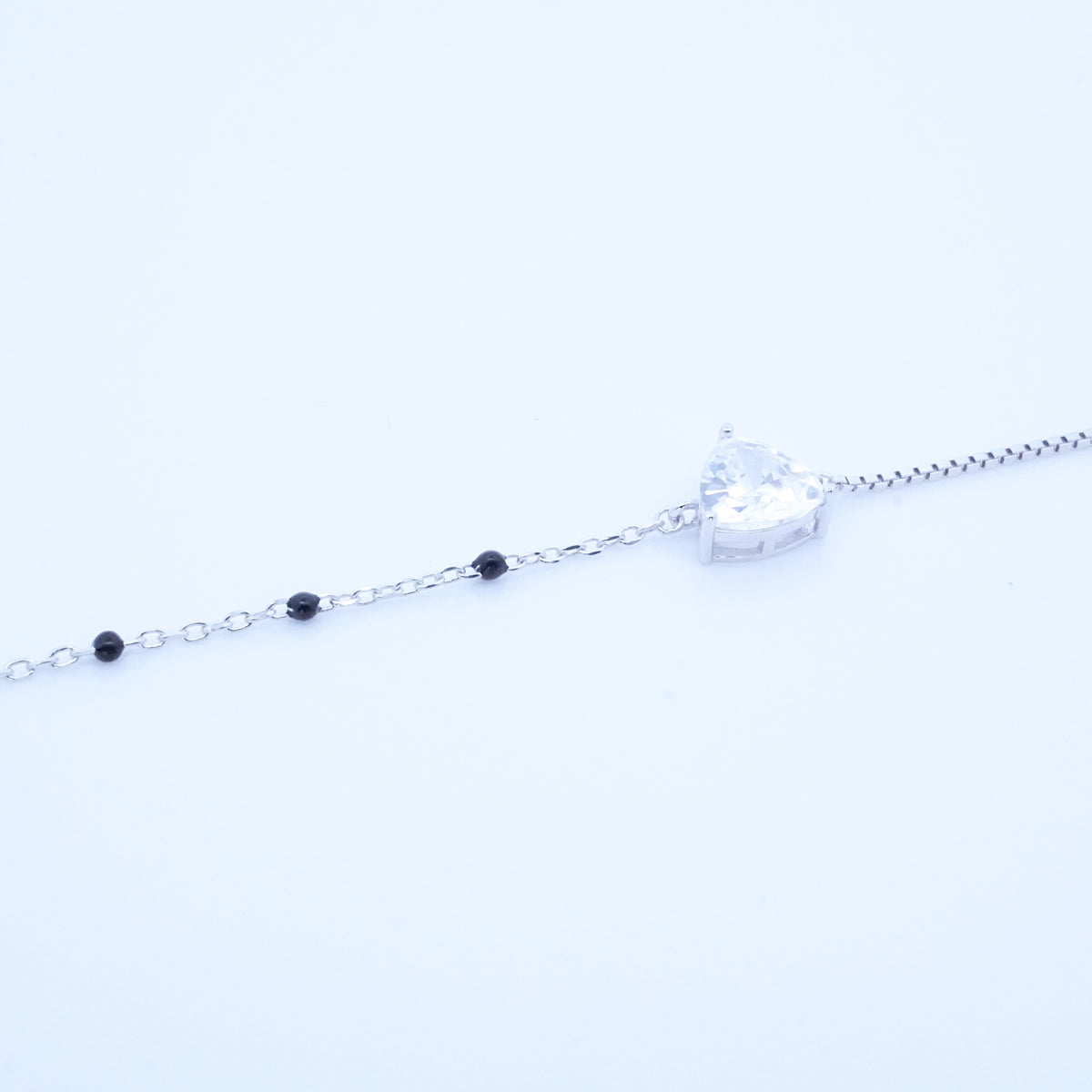 Silver Trilliant Cust Solitaire Hand Mangalsutra