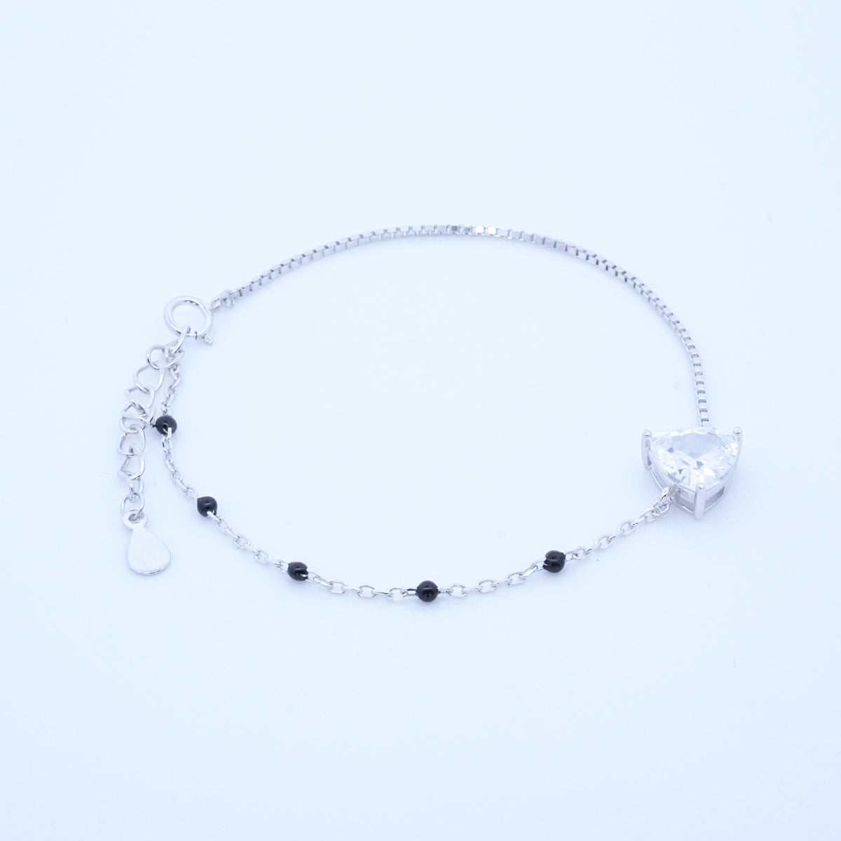Silver Trilliant Cust Solitaire Hand Mangalsutra
