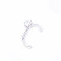 Adjustable Silver Solitaire Engagement Ring