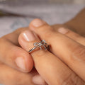 Adjustable Silver Bow Ring