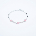 Silver Pink Dolphin Kids Bracelet