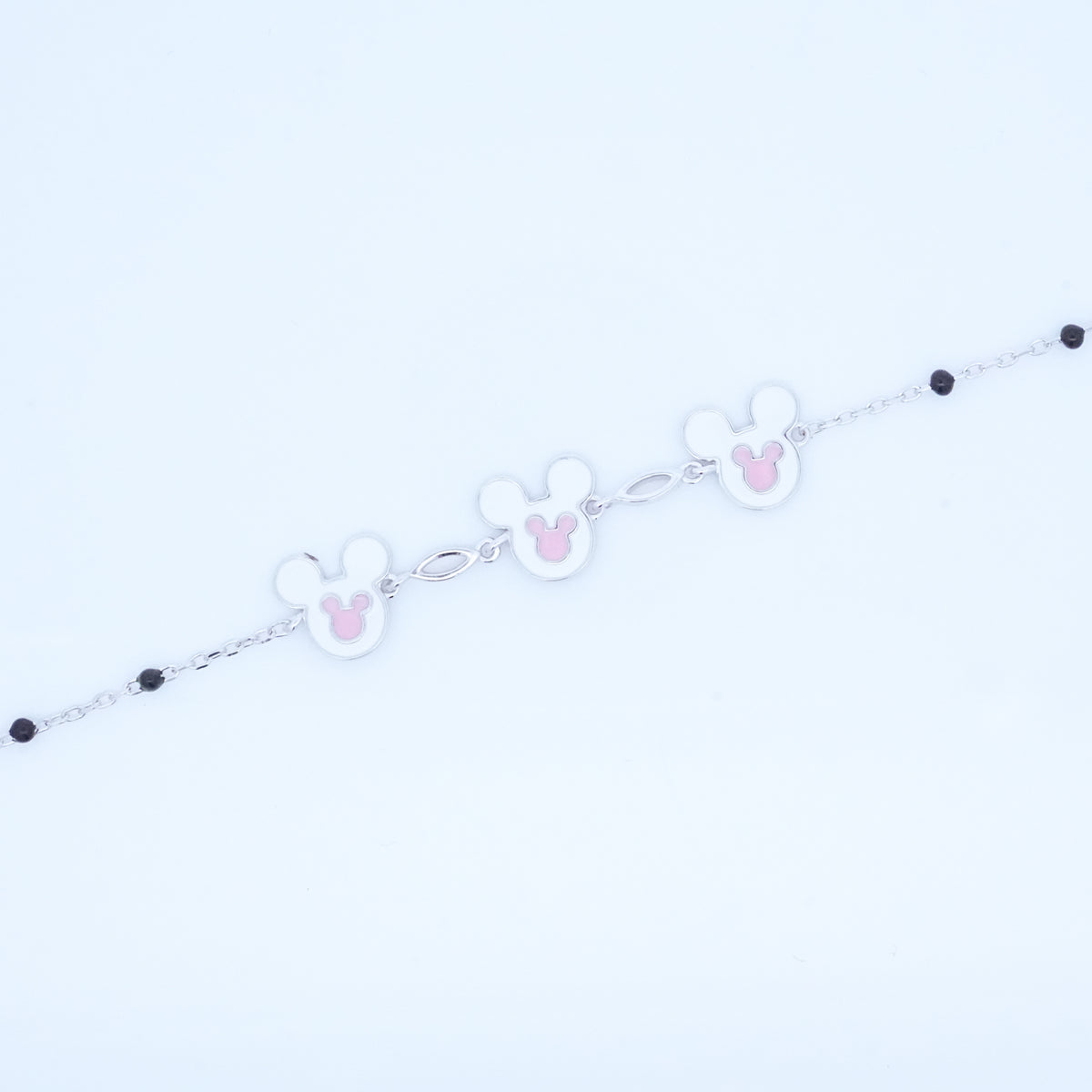 Silver Micky Mouse Kids Bracelet