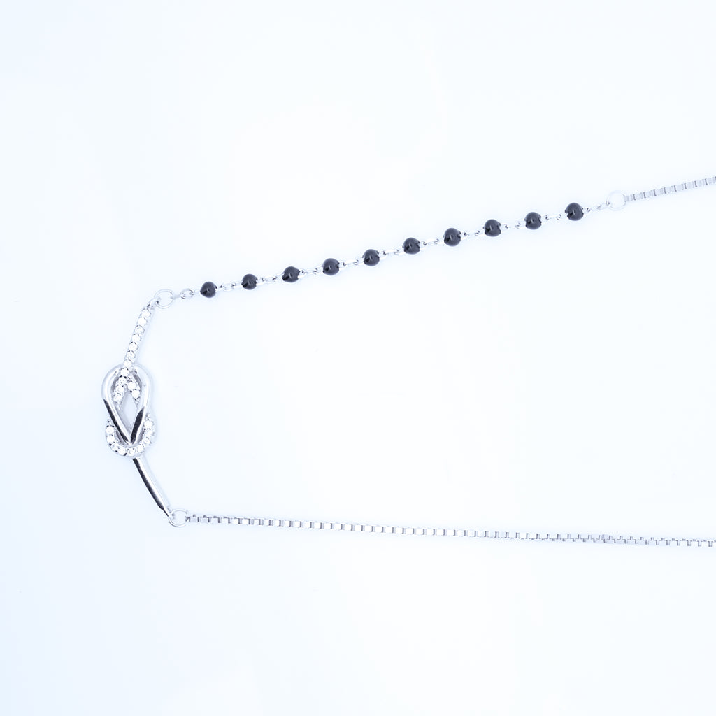 Silver Interlocked Mangalsutra