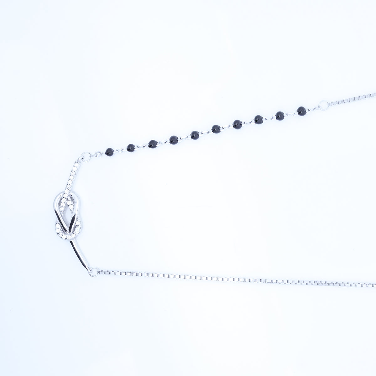 Silver Interlocked Mangalsutra