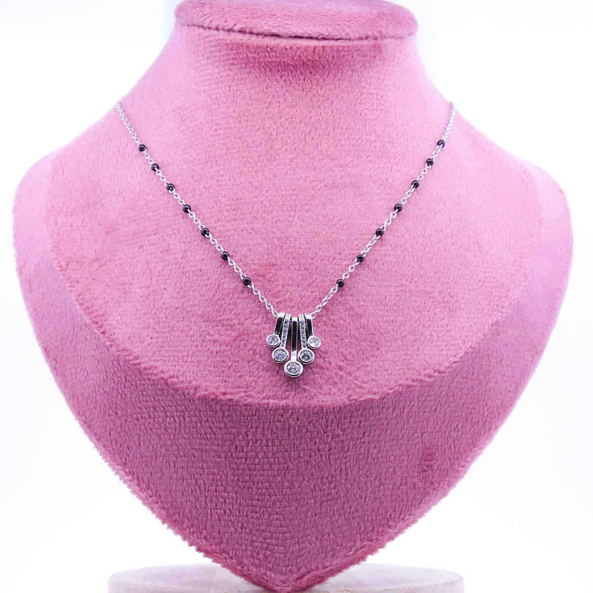 Silver Designer Solitaire Mangalsutra