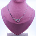 Silver heart Infinity Diamond Mangalsutra