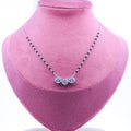 Silver Three Diamonds Mangalsutra