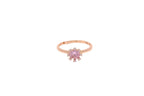 Adjustable Pink Solitiare Rose Gold Ring